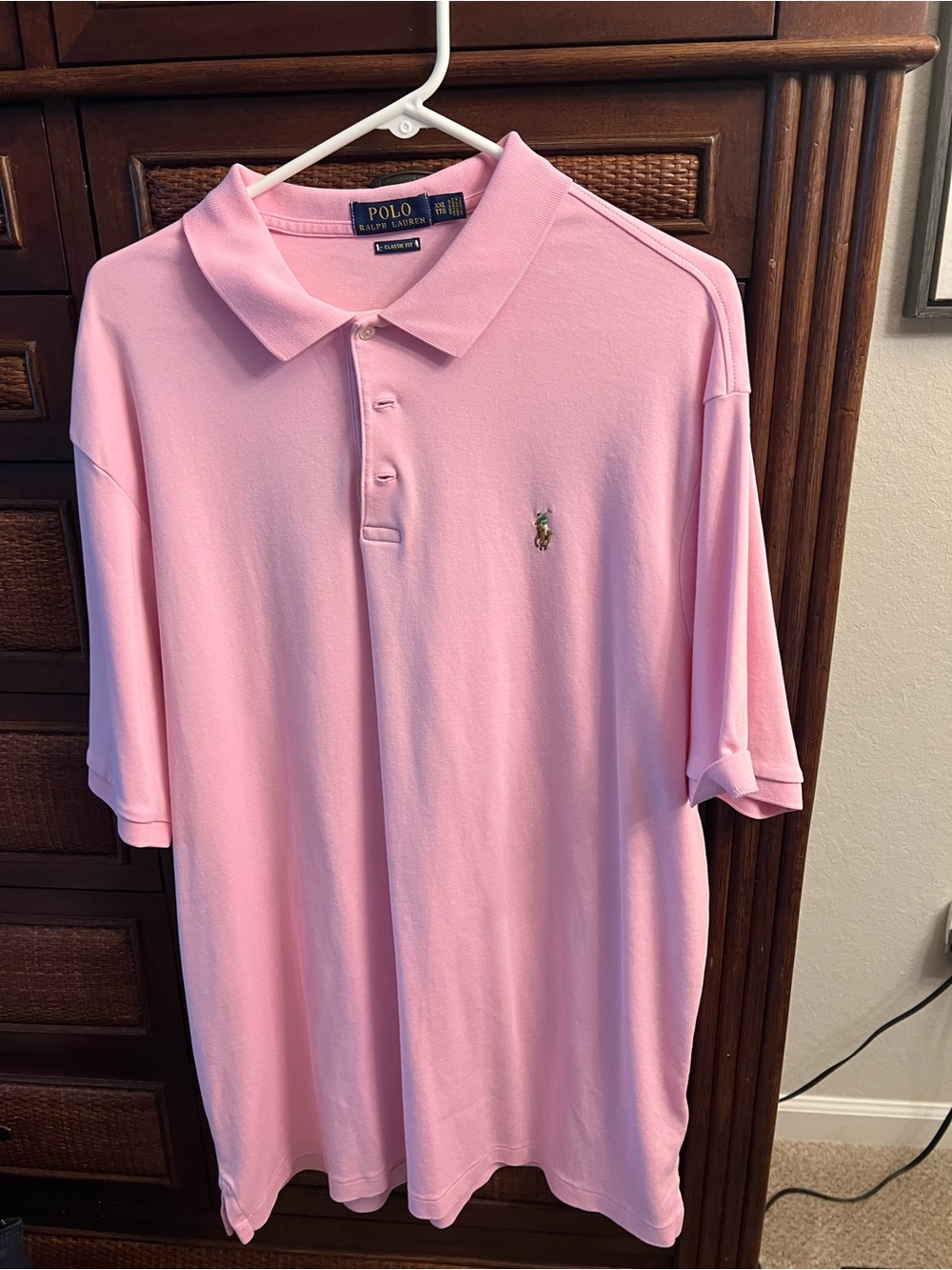 Ralph Lauren Polo Shirt in Light Pink with Embroidered Pony